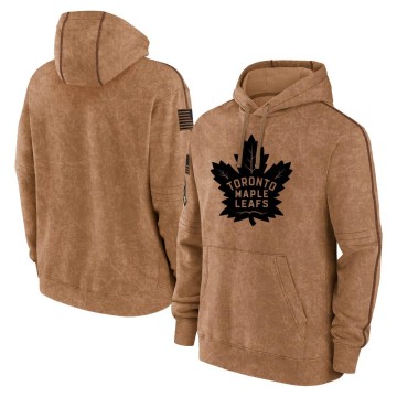 Men's Toronto Maple Leafs 2023 Salute to Service Club Pullover Hoodie - Brown
