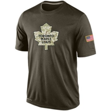 Nike Men's Toronto Maple Leafs Salute To Service KO Performance Dri-FIT T-Shirt - Olive
