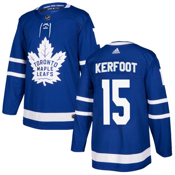 Authentic Adidas Men's Alexander Kerfoot Toronto Maple Leafs Home Jersey - Blue