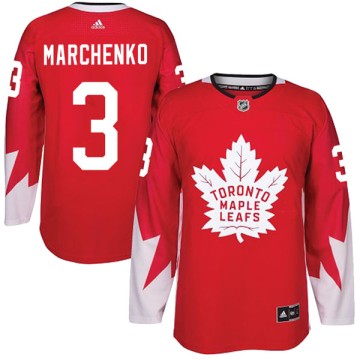 Authentic Adidas Men's Alexei Marchenko Toronto Maple Leafs Alternate Jersey - Red