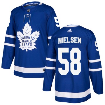 Authentic Adidas Men's Andrew Nielsen Toronto Maple Leafs Home Jersey - Blue