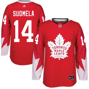 Authentic Adidas Men's Antti Suomela Toronto Maple Leafs Alternate Jersey - Red