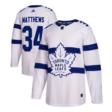Authentic Adidas Men's Auston Matthews Toronto Maple Leafs 2018 Stadium Series Jersey - White