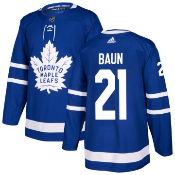 Authentic Adidas Men's Bobby Baun Toronto Maple Leafs Jersey - Blue