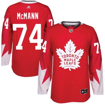 Authentic Adidas Men's Bobby McMann Toronto Maple Leafs Alternate Jersey - Red
