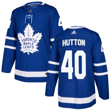 Authentic Adidas Men's Carter Hutton Toronto Maple Leafs Home Jersey - Blue