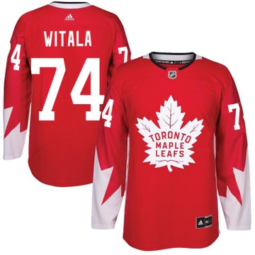 Authentic Adidas Men's Chase Witala Toronto Maple Leafs Alternate Jersey - Red