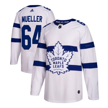 Authentic Adidas Men's Chris Mueller Toronto Maple Leafs 2018 Stadium Series Jersey - White