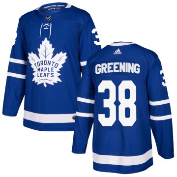 Authentic Adidas Men's Colin Greening Toronto Maple Leafs Home Jersey - Blue