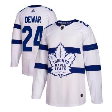 Authentic Adidas Men's Connor Dewar Toronto Maple Leafs 2018 Stadium Series Jersey - White