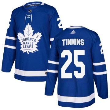 Authentic Adidas Men's Conor Timmins Toronto Maple Leafs Home Jersey - Blue