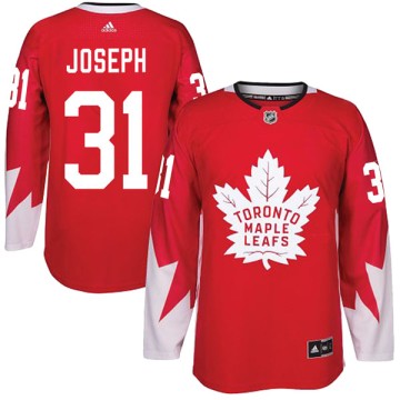 Authentic Adidas Men's Curtis Joseph Toronto Maple Leafs Alternate Jersey - Red