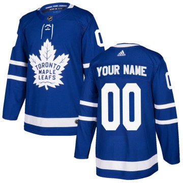 Authentic Adidas Men's Custom Toronto Maple Leafs Home Jersey - Blue