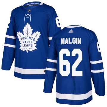Authentic Adidas Men's Denis Malgin Toronto Maple Leafs Home Jersey - Blue