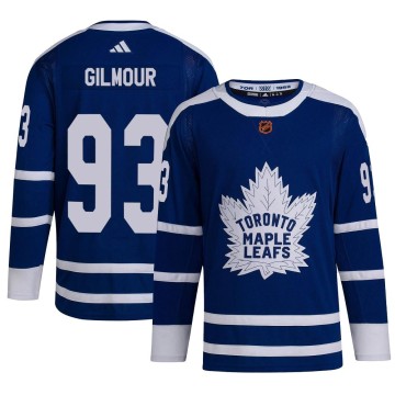 Authentic Adidas Men's Doug Gilmour Toronto Maple Leafs Reverse Retro 2.0 Jersey - Royal