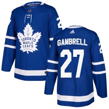 Authentic Adidas Men's Dylan Gambrell Toronto Maple Leafs Home Jersey - Blue