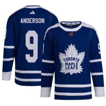 Authentic Adidas Men's Glenn Anderson Toronto Maple Leafs Reverse Retro 2.0 Jersey - Royal