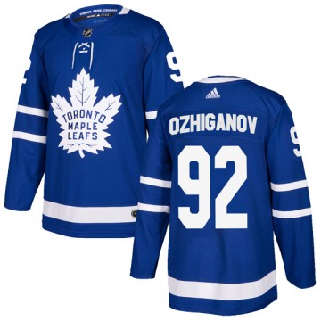 Authentic Adidas Men's Igor Ozhiganov Toronto Maple Leafs Home Jersey - Blue