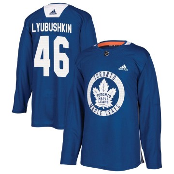 Authentic Adidas Men's Ilya Lyubushkin Toronto Maple Leafs Practice Jersey - Royal