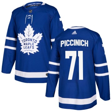 Authentic Adidas Men's J.J. Piccinich Toronto Maple Leafs Home Jersey - Blue