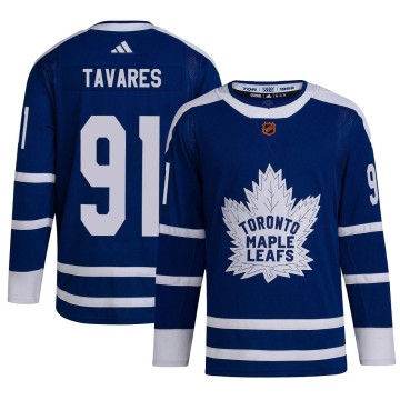 Authentic Adidas Men's John Tavares Toronto Maple Leafs Reverse Retro 2.0 Jersey - Royal