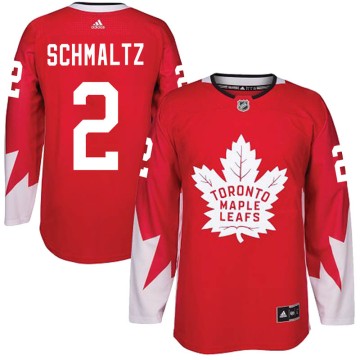 Authentic Adidas Men's Jordan Schmaltz Toronto Maple Leafs Alternate Jersey - Red