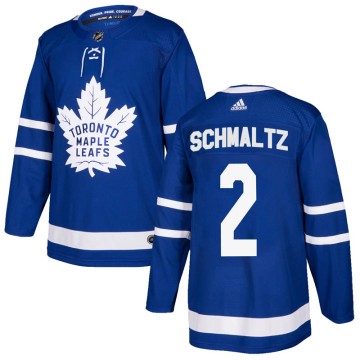 Authentic Adidas Men's Jordan Schmaltz Toronto Maple Leafs Home Jersey - Blue