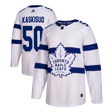 Authentic Adidas Men's Kasimir Kaskisuo Toronto Maple Leafs ized 2018 Stadium Series Jersey - White