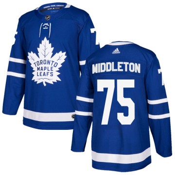 Authentic Adidas Men's Keaton Middleton Toronto Maple Leafs Home Jersey - Blue