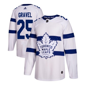 Authentic Adidas Men's Kevin Gravel Toronto Maple Leafs 2018 Stadium Series Jersey - White