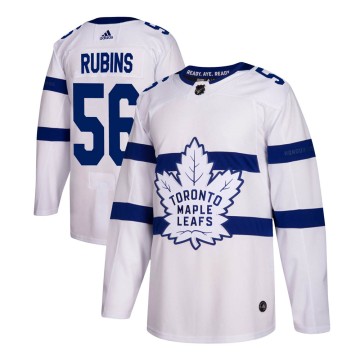 Authentic Adidas Men's Kristians Rubins Toronto Maple Leafs 2018 Stadium Series Jersey - White