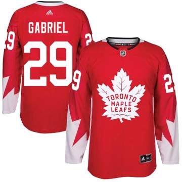 Authentic Adidas Men's Kurtis Gabriel Toronto Maple Leafs Alternate Jersey - Red