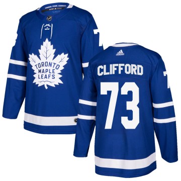 Authentic Adidas Men's Kyle Clifford Toronto Maple Leafs Home Jersey - Blue