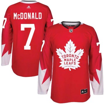 Authentic Adidas Men's Lanny McDonald Toronto Maple Leafs Alternate Jersey - Red