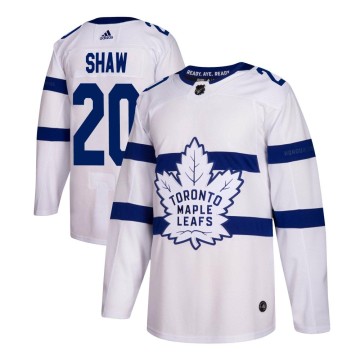 Authentic Adidas Men's Logan Shaw Toronto Maple Leafs 2018 Stadium Series Jersey - White