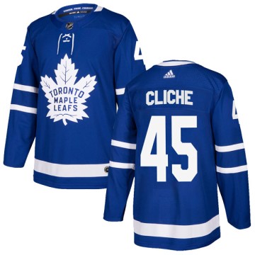 Authentic Adidas Men's Marc-Andre Cliche Toronto Maple Leafs Home Jersey - Blue