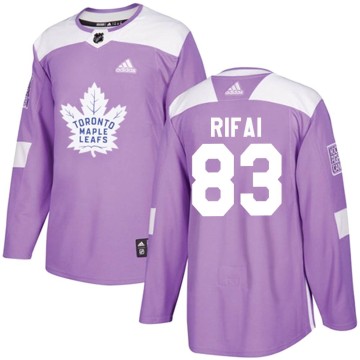 Authentic Adidas Men's Marshall Rifai Toronto Maple Leafs Fights Cancer Practice Jersey - Purple