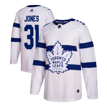 Authentic Adidas Men's Martin Jones Toronto Maple Leafs 2018 Stadium Series Jersey - White