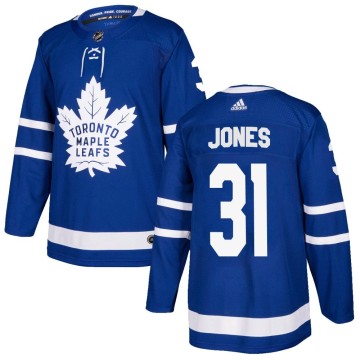 Authentic Adidas Men's Martin Jones Toronto Maple Leafs Home Jersey - Blue