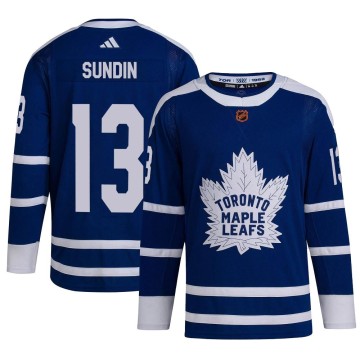 Authentic Adidas Men's Mats Sundin Toronto Maple Leafs Reverse Retro 2.0 Jersey - Royal