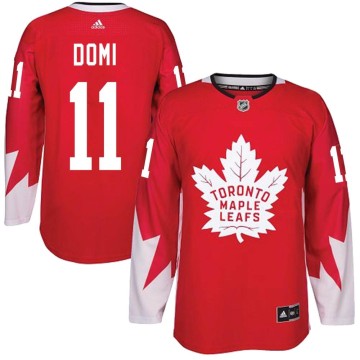 Authentic Adidas Men's Max Domi Toronto Maple Leafs Alternate Jersey - Red
