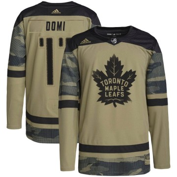 Authentic Adidas Men's Max Domi Toronto Maple Leafs Military Appreciation Practice Jersey - Camo