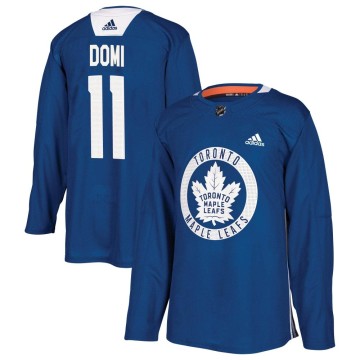 Authentic Adidas Men's Max Domi Toronto Maple Leafs Practice Jersey - Royal
