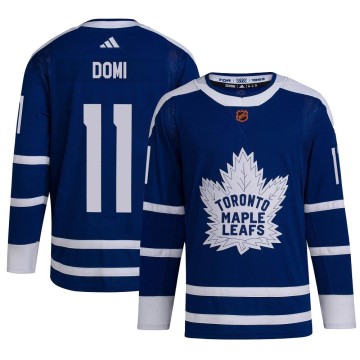 Authentic Adidas Men's Max Domi Toronto Maple Leafs Reverse Retro 2.0 Jersey - Royal