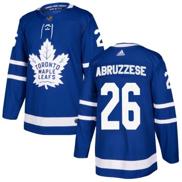 Authentic Adidas Men's Nicholas Abruzzese Toronto Maple Leafs Home Jersey - Blue