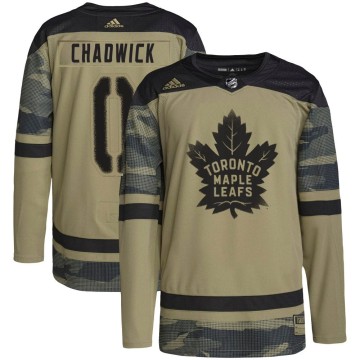 Authentic Adidas Men's Noah Chadwick Toronto Maple Leafs Military Appreciation Practice Jersey - Camo
