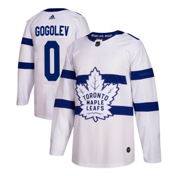 Authentic Adidas Men's Pavel Gogolev Toronto Maple Leafs 2018 Stadium Series Jersey - White