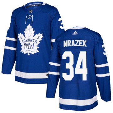 Authentic Adidas Men's Petr Mrazek Toronto Maple Leafs Home Jersey - Blue