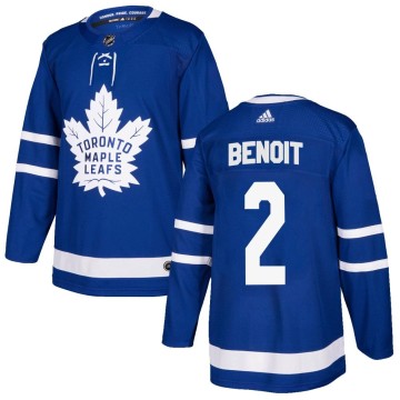 Authentic Adidas Men's Simon Benoit Toronto Maple Leafs Home Jersey - Blue