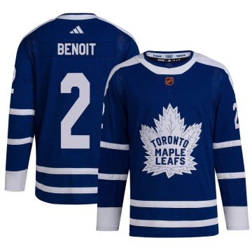 Authentic Adidas Men's Simon Benoit Toronto Maple Leafs Reverse Retro 2.0 Jersey - Royal